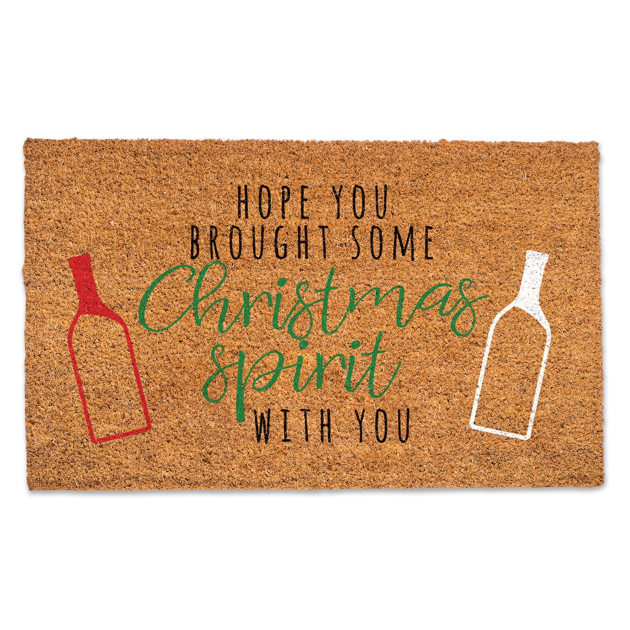 Christmas Spirit Wine Doormat